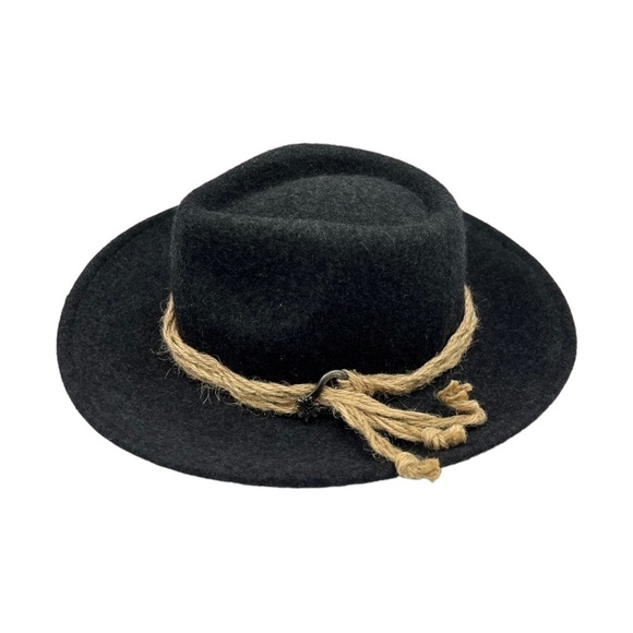 BOHO Nautical Wool Fedora Hat Gray - Picture 5 of 9